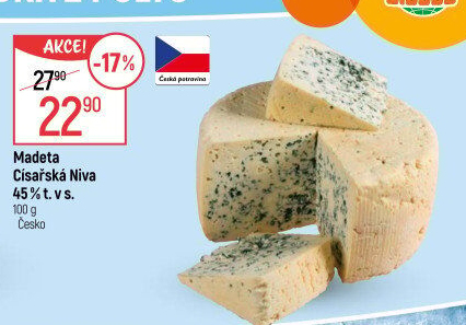 Sýr Niva Císařská 45 % Madeta