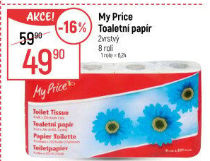 Toaletní papír 2vrstvý My Price
