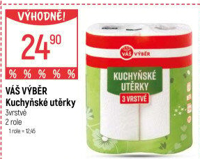 Utěrky kuchyňské 3vrstvé Váš Výběr