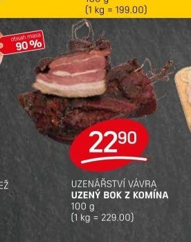 Uzenářství Vávra uzený bok z komína