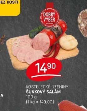 Kostelecké uzeniny šunkový salám