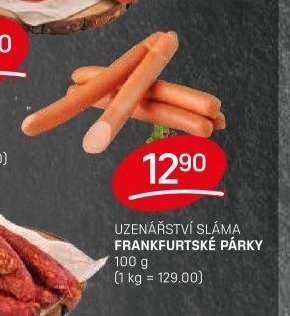 Uzenářství Sláma frankfurtské párky