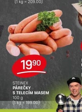 Steinex párečky s telecím masem