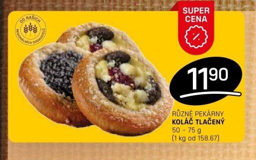 RŮZNÉ PEKÁRNY KOLÁČ TLAČENÝ