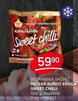 Kuřecí křídla pečená mražená Sweet chilli Vodňanské kuře
