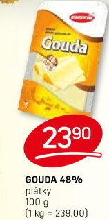 Sýr Gouda 48% Kapucín