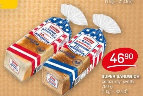 Toustový chléb supersendvič Penam