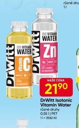 DrWitt Isotonic Vitamin Water různé druhy 0,55 l