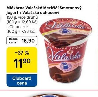 Mlékárna Valašské Meziříčí Smetanový jogurt z Valašska ochucený