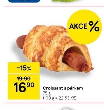 Croissant s párkem