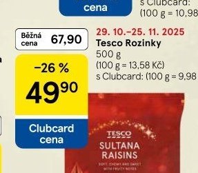 Tesco Rozinky 500 g