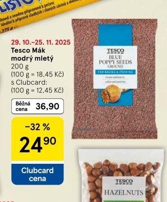 Tesco Mák modrý mletý 200 g