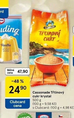 Cassonade Třtinový cukr krystal