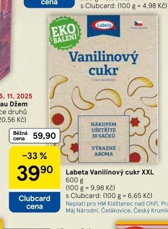 Labeta Vanilínový cukr XXL