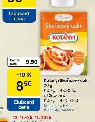 Kotányi Skořicový cukr
