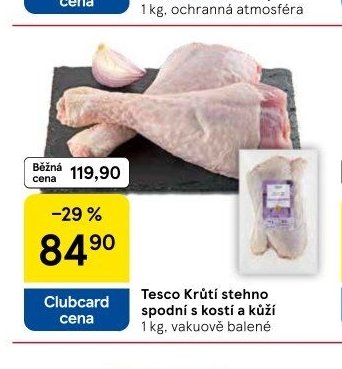 Tesco Krůtí stehno spodní s kostí a kůží