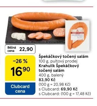 Krahulík Špekáčkový točený salám