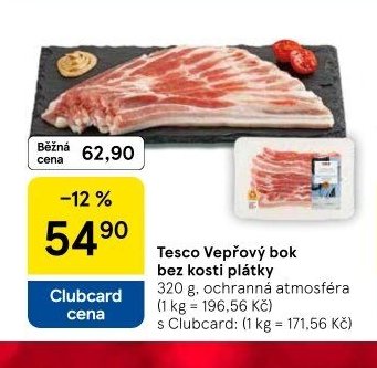 Tesco Vepřový bok bez kosti plátky