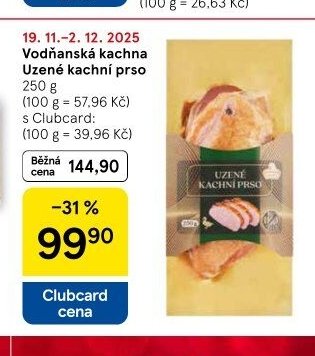 Vodňanská kachna Uzené kachní prso