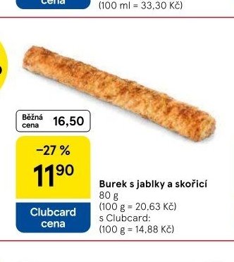 Burek s jablky a skořicí