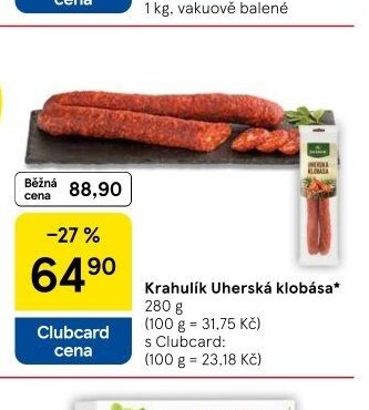 Krahulík Uherská klobása