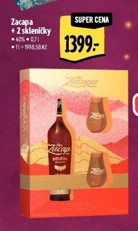 Zacapa + 2 skleničky