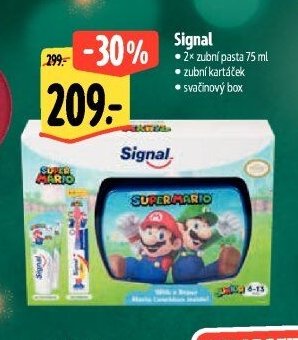 Signal 2x zubní pasta 75 ml, zubní kartáček, svačinový box