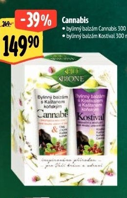 Cannabis bylinný balzám Cannabis 300 ml, bylinný balzám Kostival 300 ml