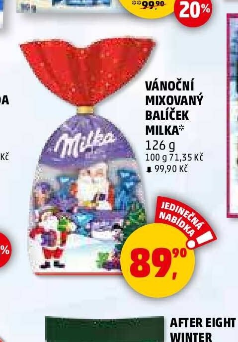 Vánoční mixovaný balíček Milka 126 g