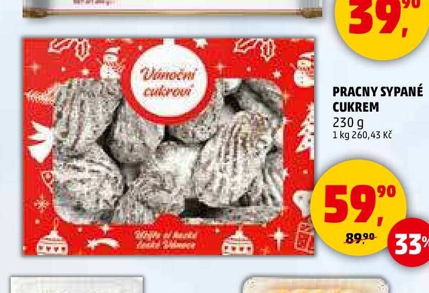 Pracny sypané cukrem 230 g