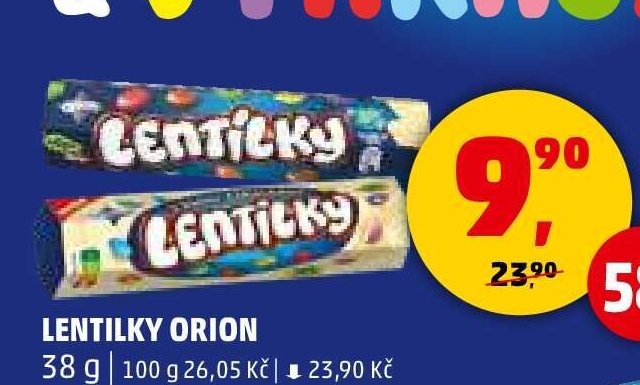 Lentilky Orion 38 g