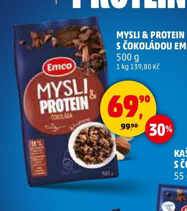 Mysli & Protein s čokoládou Emco