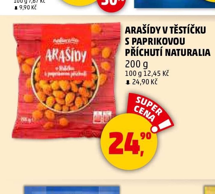 ARAŠÍDY V TĚSTÍČKU S PAPRIKOVOU PŘÍCHUTÍ NATURALIA