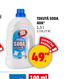 Tekutá soda Ava 1,5 l
