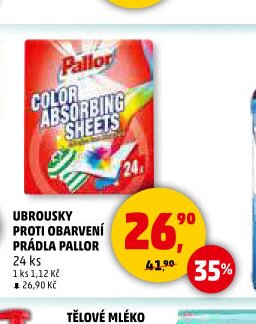 Ubrousky proti obarvení prádla Pallor
