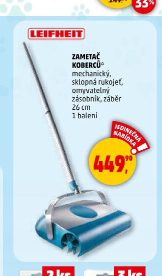 Zametáč koberců Leifheit - Penny Market akcniletaky.com