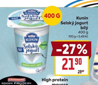 Kunín Selský jogurt bílý