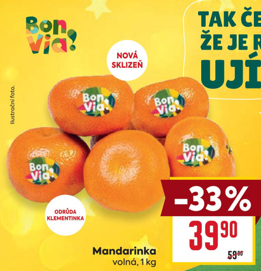 Mandarinky Klementinky Billa Bonvia