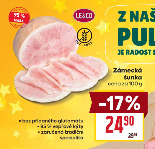 Šunka Zámecká nejvyšší jakosti LE&amp