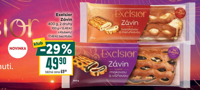 Závin s náplní Exelsior Odkolek