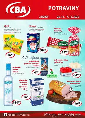akční leták CBA 26.11.2025-7.12.2025