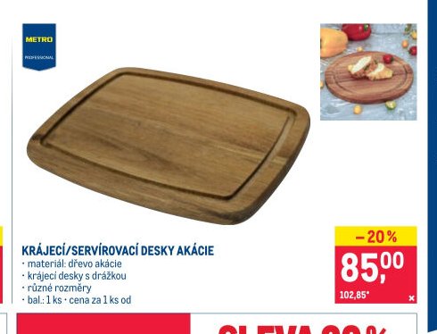 KRÁJECÍ/SERVÍROVACÍ DESKY AKÁCIE - Makro akcniletaky.com