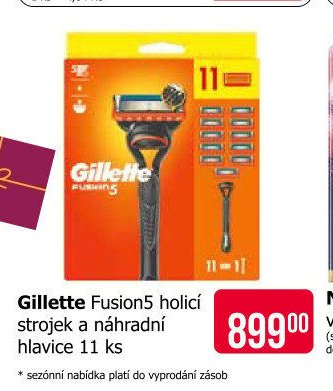 Gillette Fusion5 holicí strojek a náhradní hlavice 11 ks