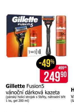 Gillette Fusion5 vánoční dárková kazeta