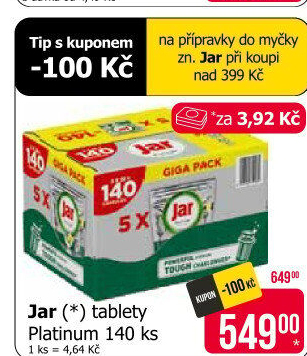 Kapsle do myčky Platinum Jar