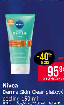 Pleťový peeling Derma Skin Clear Nivea