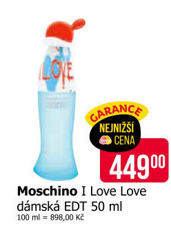 Toaletní voda dámská I love love Moschino