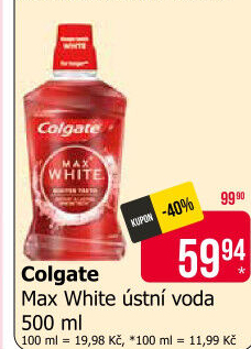 Ústní voda Max White Colgate