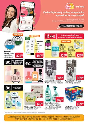 akční leták Teta drogerie 20.11.2025-2.12.2025
