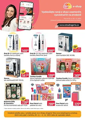 akční leták Teta drogerie 20.11.2025-2.12.2025
